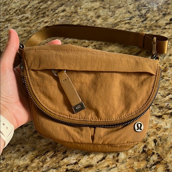 Lululemon Athletica Tan Belt Bag with Durable Fabric